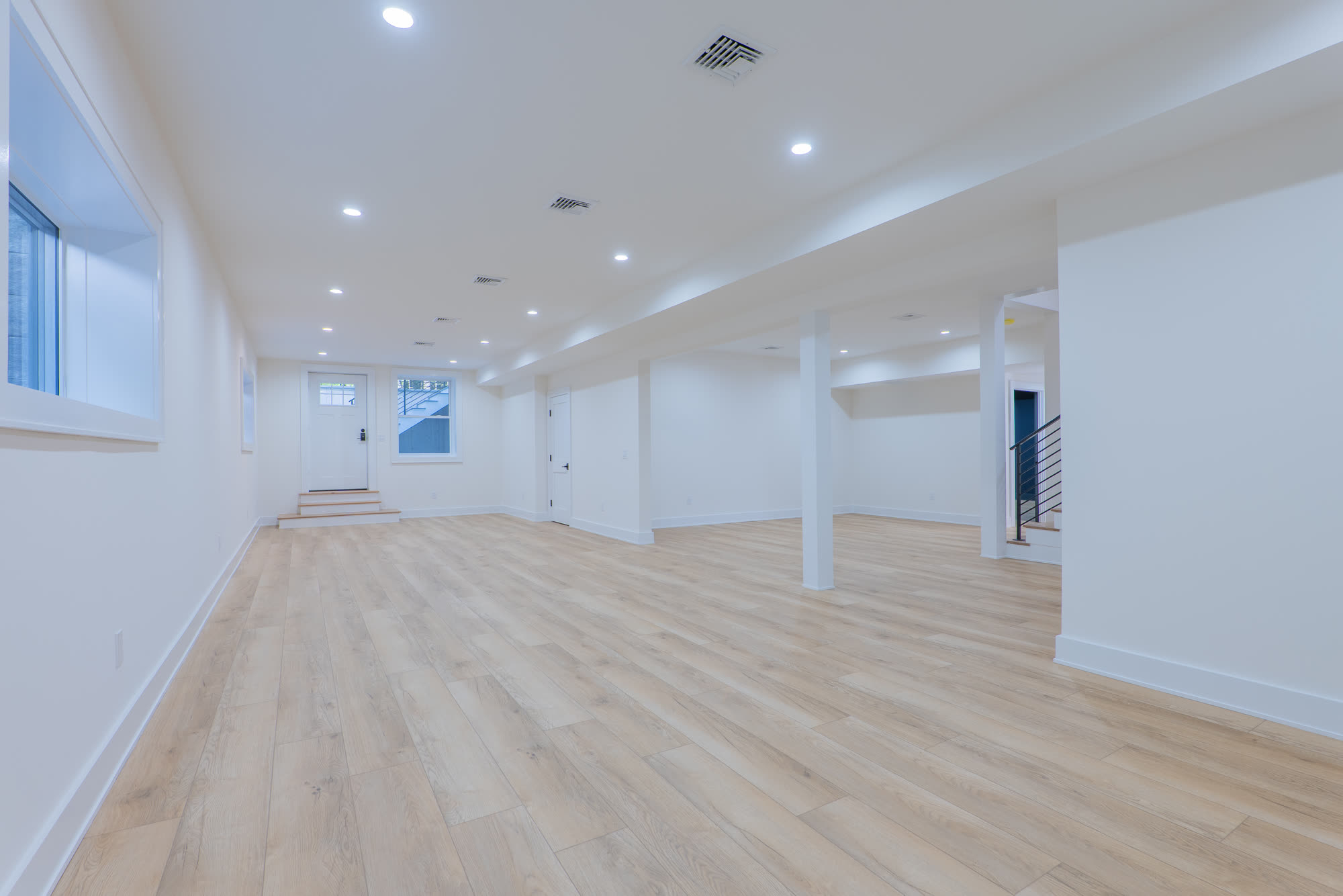 Lower level open recreation space